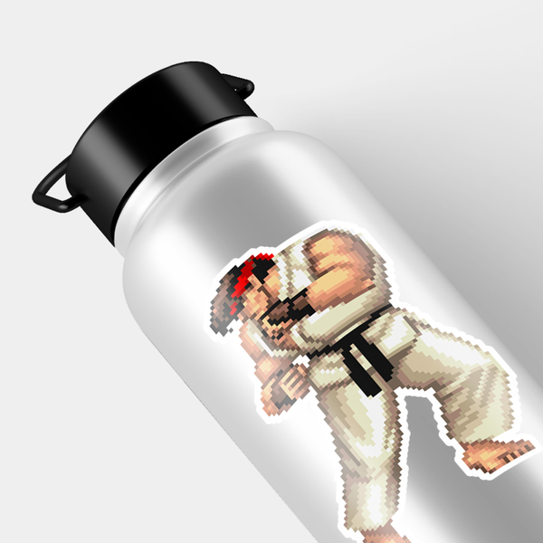 Autocollants: Street Fighter Ryu Pixel 16 Bits