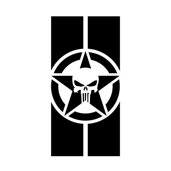 Autocollants: Star Us Army vertical
