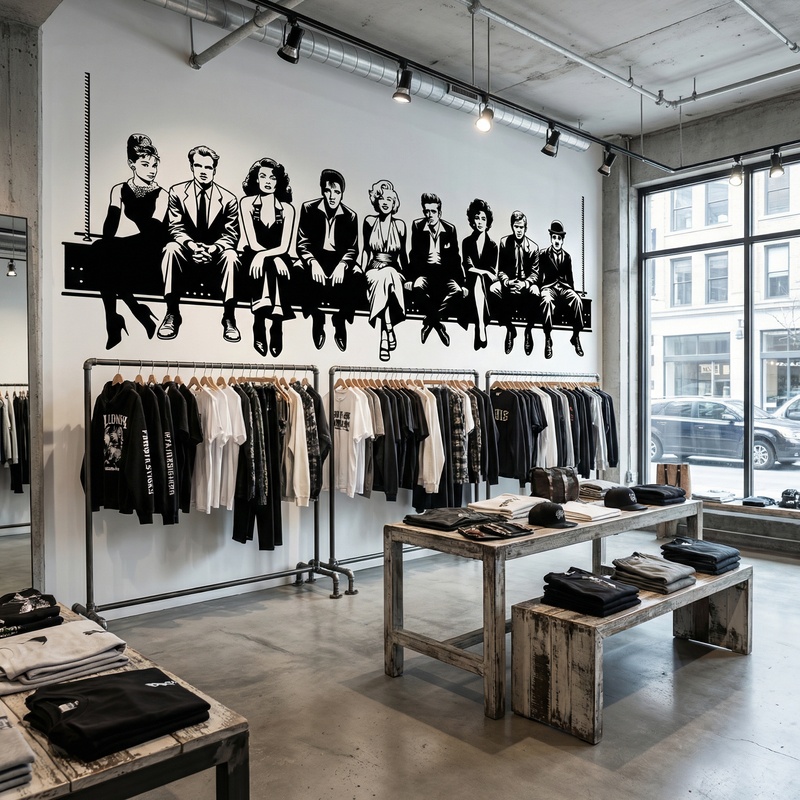 Stickers muraux: D&eacute;jeuner au Hollywood 2024