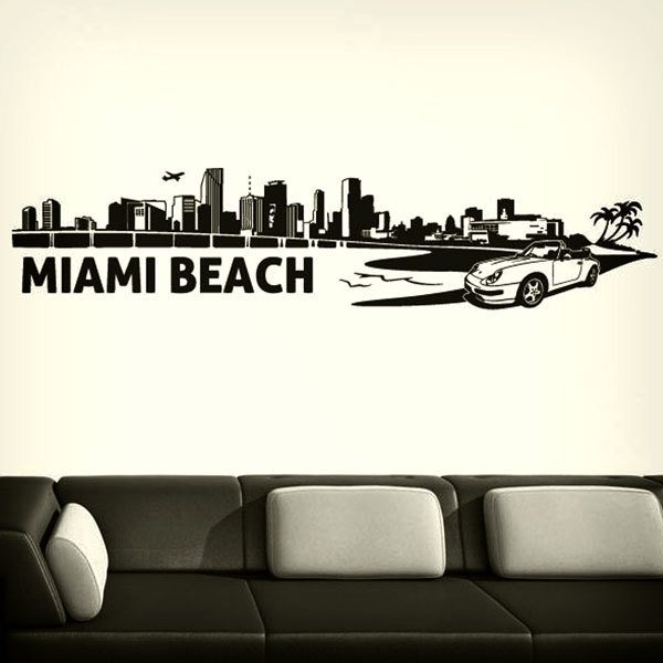 Stickers muraux: Miami Skyline