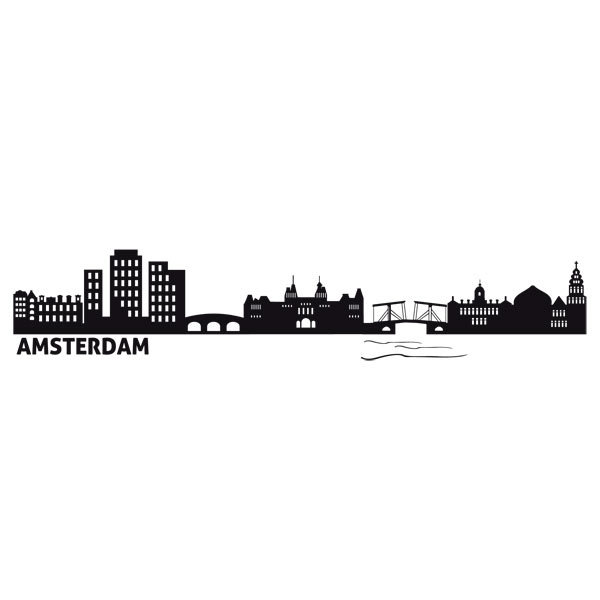 Stickers muraux: Skyline Amsterdam