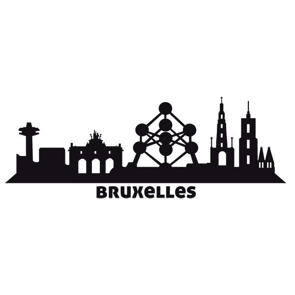 Stickers muraux: Skyline de Bruxelles