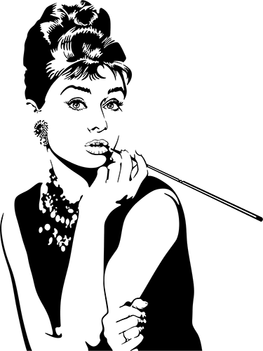 Autocollants: Audrey Hepburn