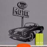 Stickers muraux: Chevrolet Corvette Route 66 2