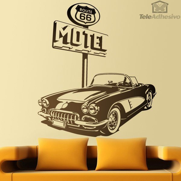 Stickers muraux: Chevrolet Corvette Route 66