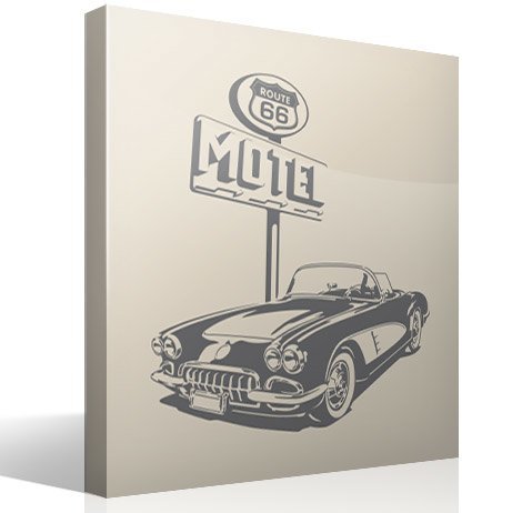 Stickers muraux: Chevrolet Corvette Route 66