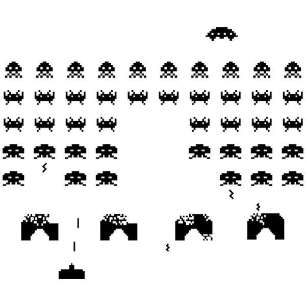 Autocollants: Space Invaders