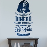 Stickers muraux: El dinero no puede comprar la vida - Bob Marley 2