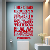 Stickers muraux: Rues typographiques de New York 3