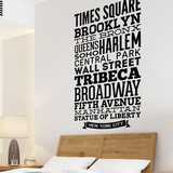 Stickers muraux: Rues typographiques de New York 4