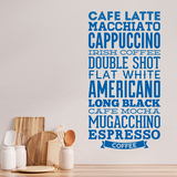 Stickers muraux: Variétés de café 3