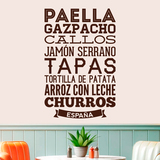 Stickers muraux: Gastronomie de l Espagne 3