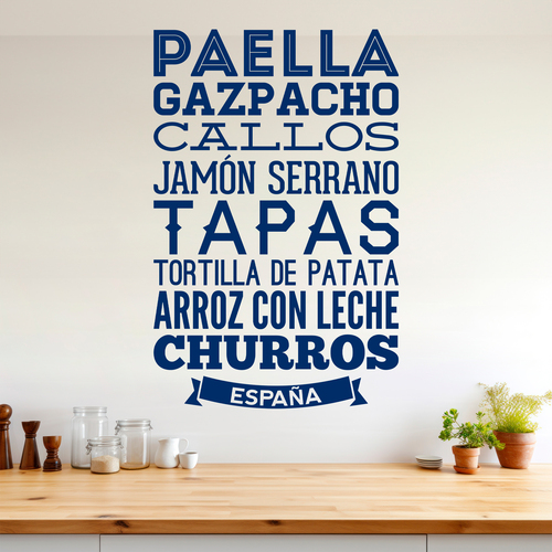 Stickers muraux: Gastronomie de l Espagne