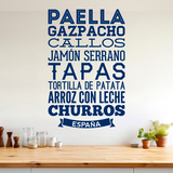 Stickers muraux: Gastronomie de l Espagne 4