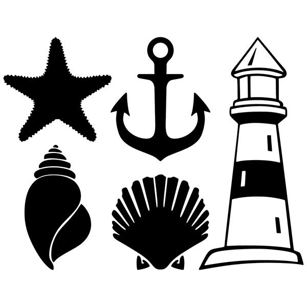 Stickers muraux: Symboles marins