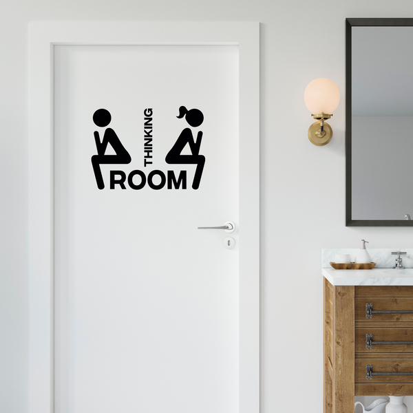Stickers muraux: Icônes de WC pensée
