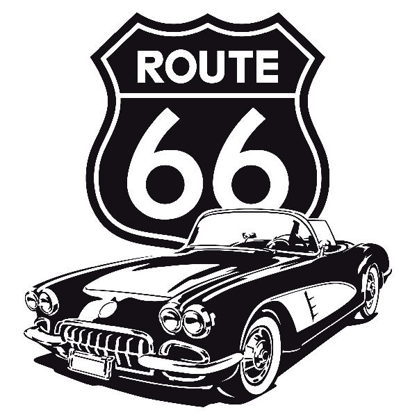 Stickers muraux: Corvette Route 66