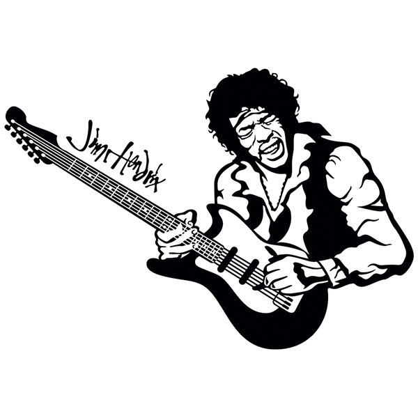 Stickers muraux: Jimi Hendrix en concert