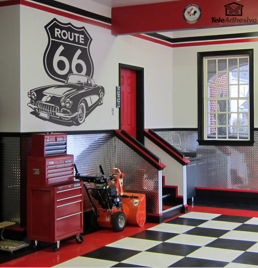 Stickers muraux: Corvette Route 66