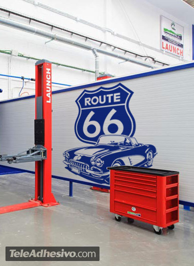 Stickers muraux: Corvette Route 66