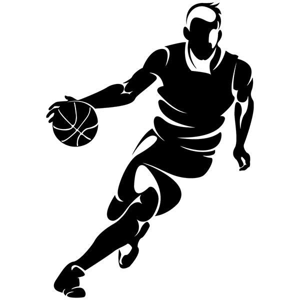 Stickers muraux: Basketteur dribblant