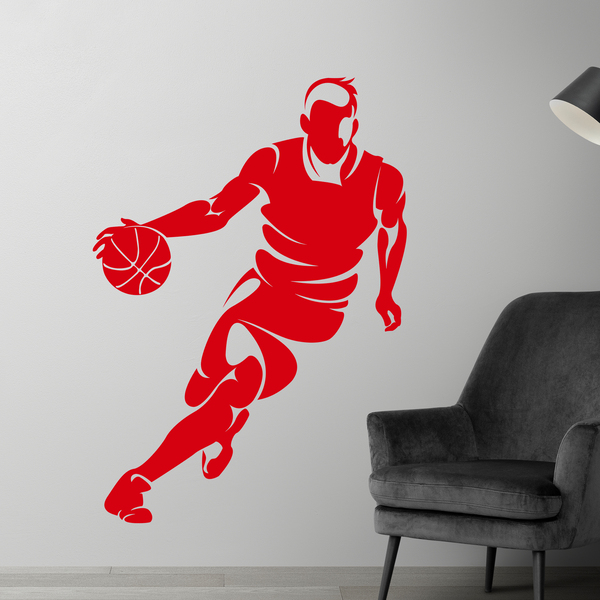 Stickers muraux: Basketteur dribblant