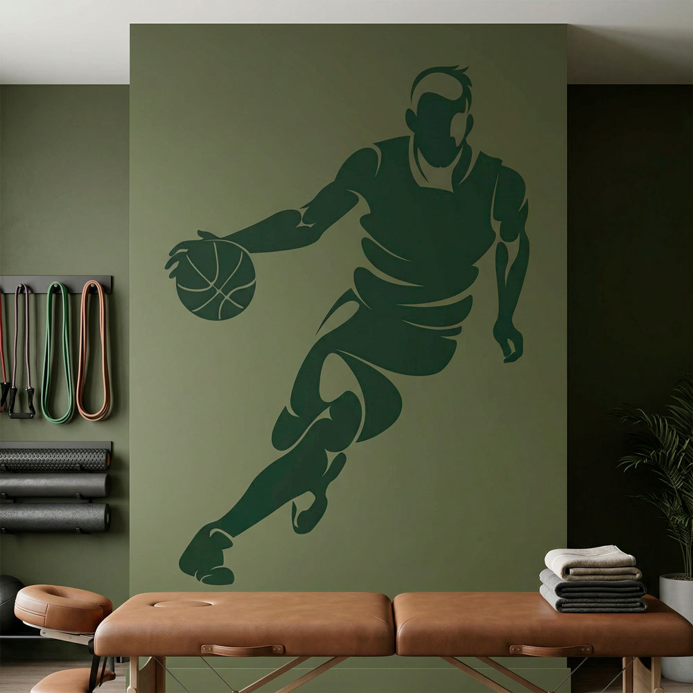Basketteur dribblant 14
