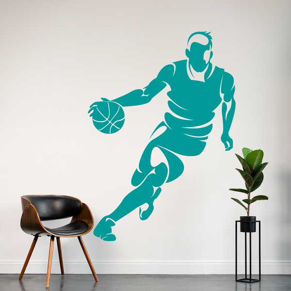 Stickers muraux: Basketteur dribblant