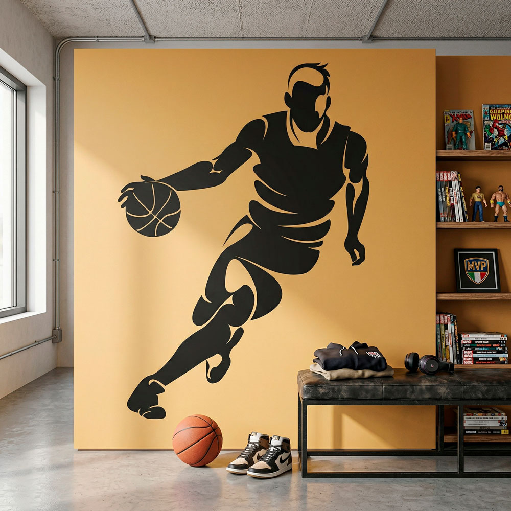 Basketteur dribblant 10