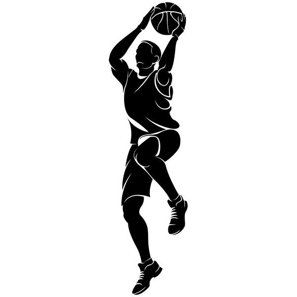 Stickers muraux: Basketteur tir