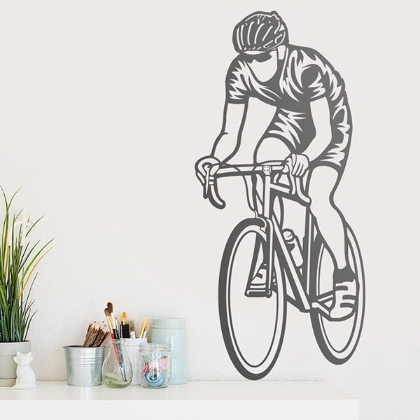 Stickers muraux: Cycliste Sprint