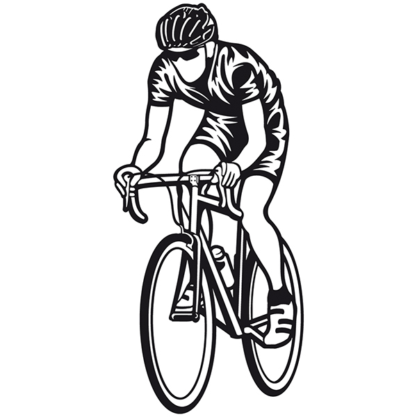 Stickers muraux: Cycliste Sprint