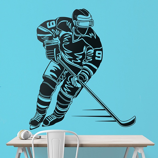 Stickers muraux: Joueur de hockey