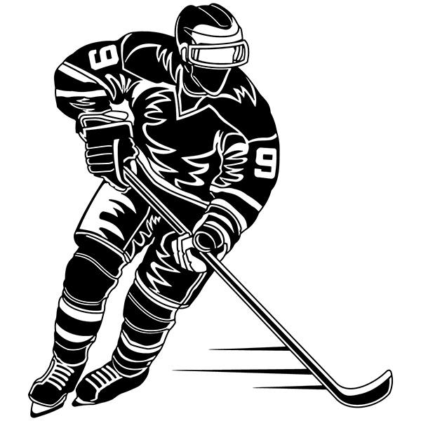 Stickers muraux: Joueur de hockey