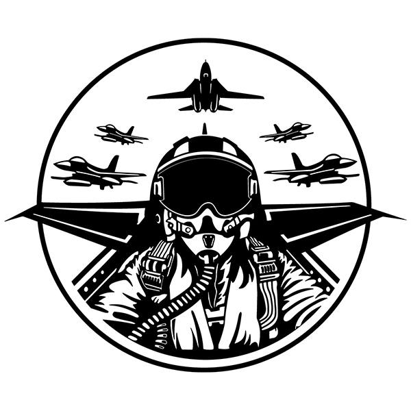 Stickers muraux: Pilote de chasse Top Gun