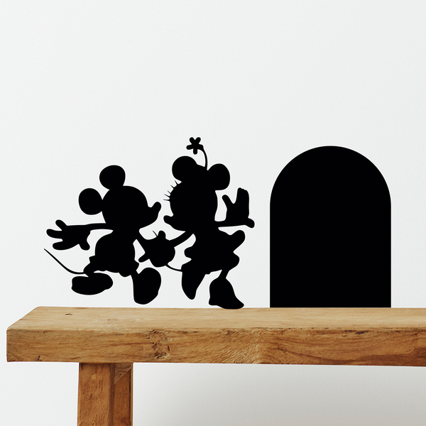 Stickers muraux: Plinthe de trou de Mickey et de Minnie