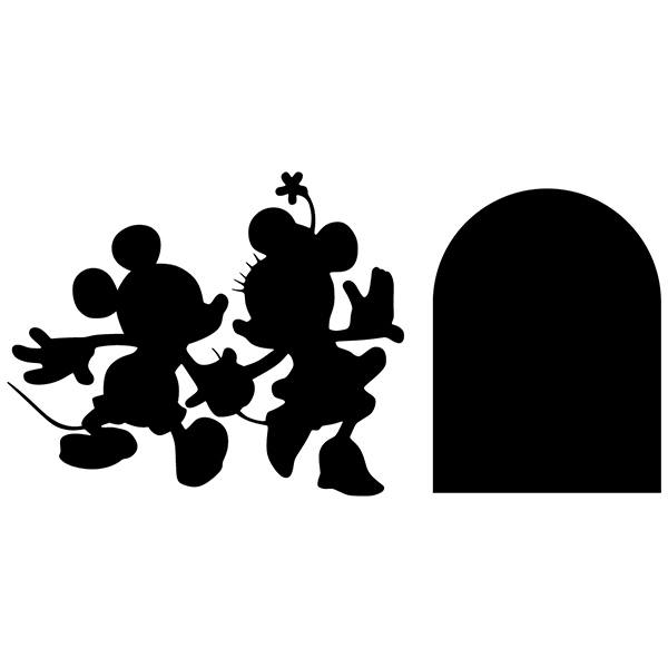 Stickers muraux: Plinthe de trou de Mickey et de Minnie