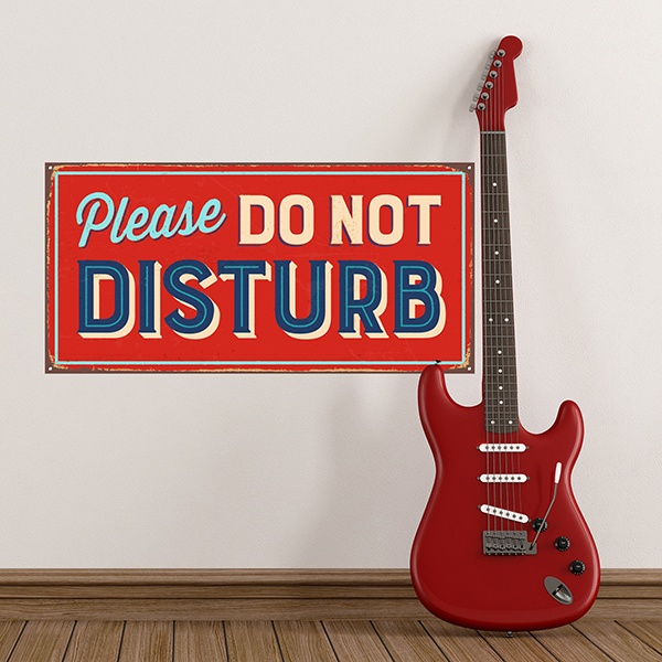 Stickers muraux: Signe retro Please do not disturb