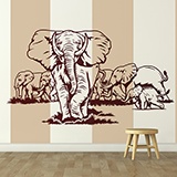 Stickers muraux: Ensemble d'éléphants 2