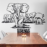 Stickers muraux: Ensemble d'éléphants 3