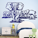 Stickers muraux: Ensemble d'éléphants 4