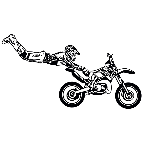 Stickers muraux: Superman saut de motocross