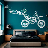 Stickers muraux: Superman saut de motocross 2