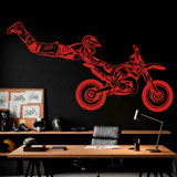 Stickers muraux: Superman saut de motocross 6