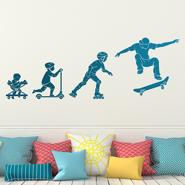Stickers muraux: Evolution Skate