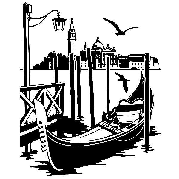 Stickers muraux: Gondole à Venise
