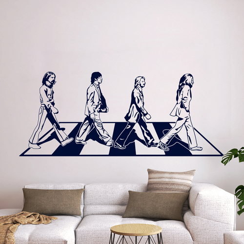 Stickers muraux: Beatles sur Abbey Road