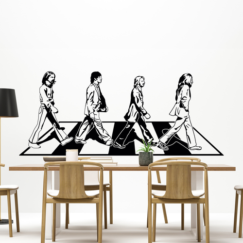 Stickers muraux: Beatles sur Abbey Road