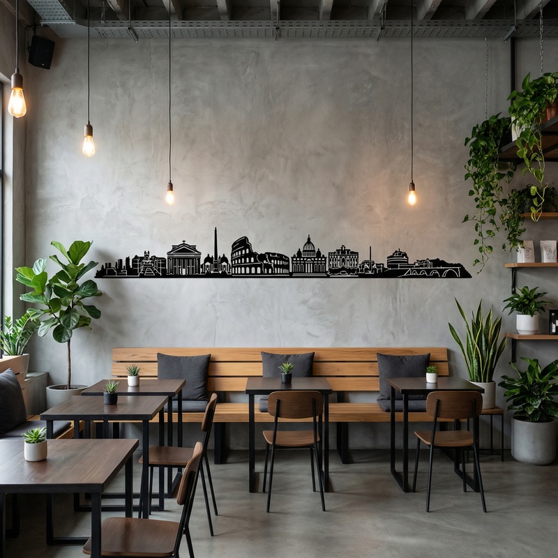 Stickers muraux: Rome Skyline 2018
