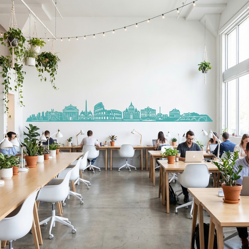 Stickers muraux: Rome Skyline 2018